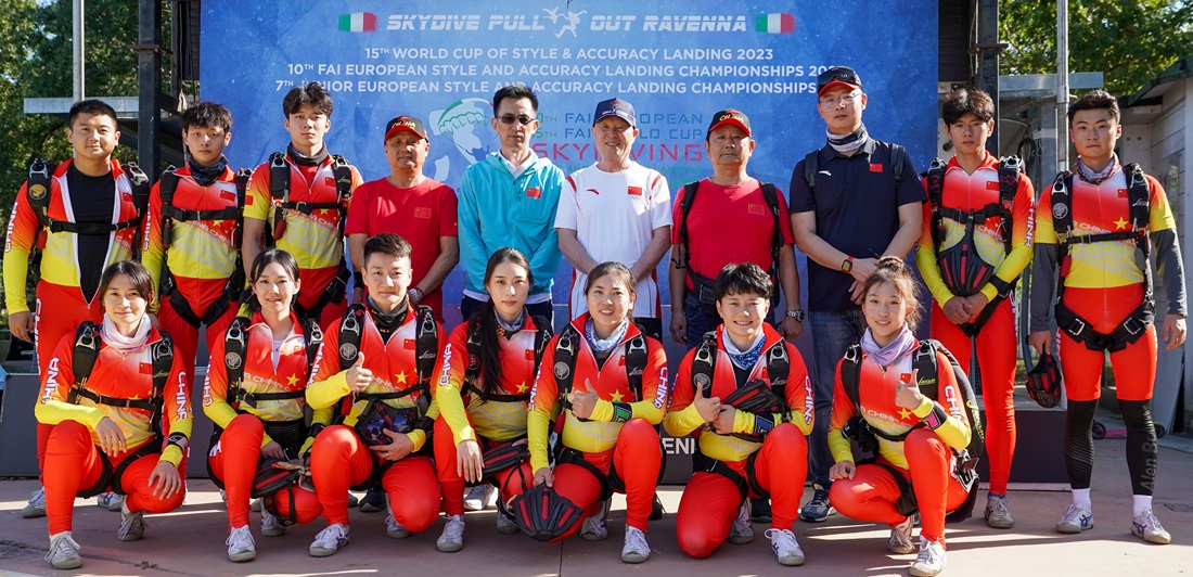 Chinese skydiving team 2023 Ravenna