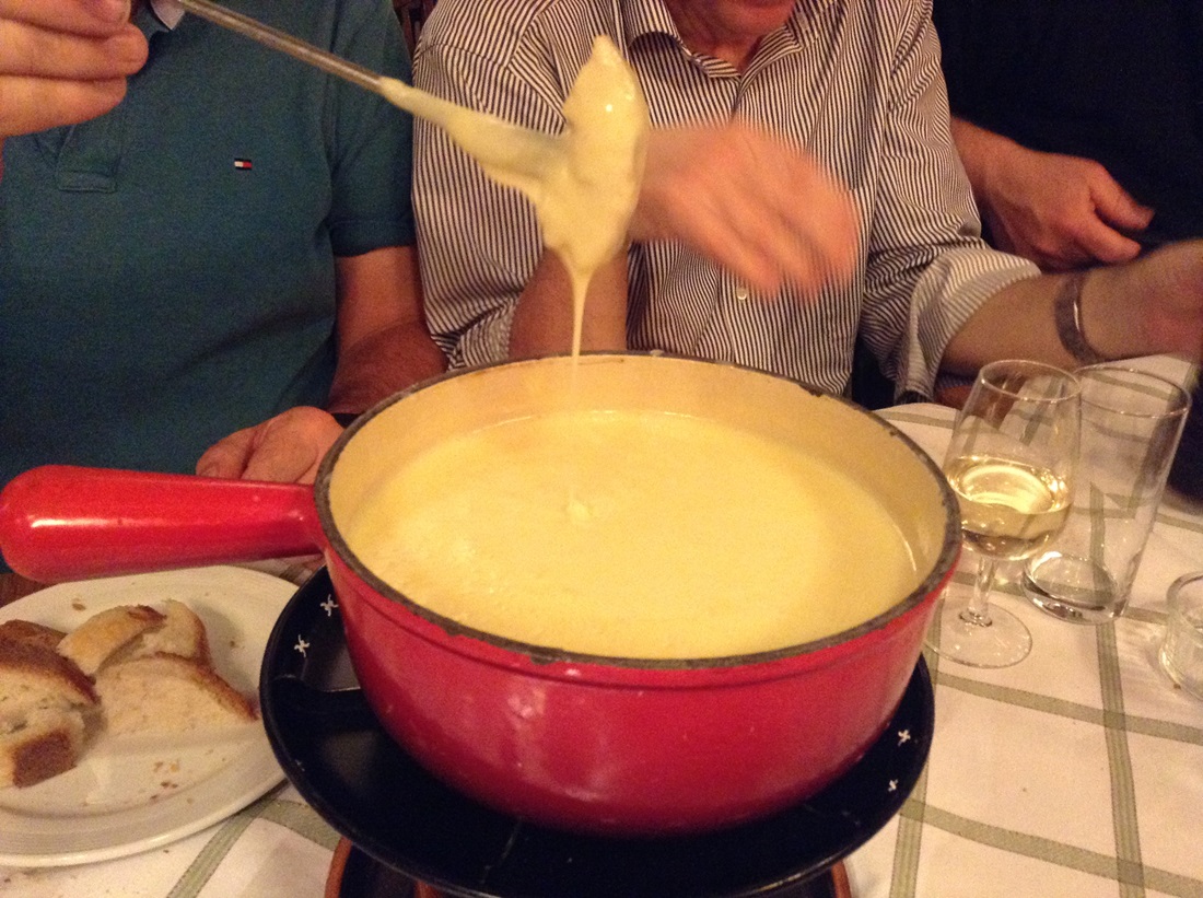 Swiss fondue in Lausanne