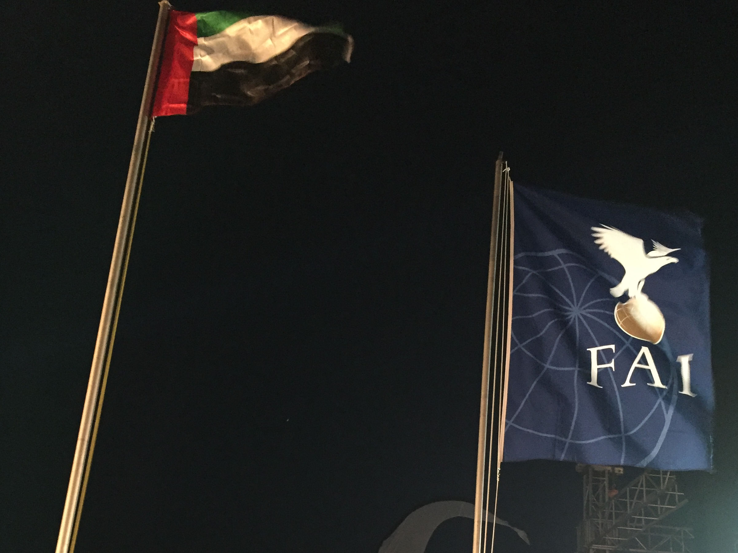 Flags at the start of the Closing Ceremony WCC{ 2017 Flag at the start