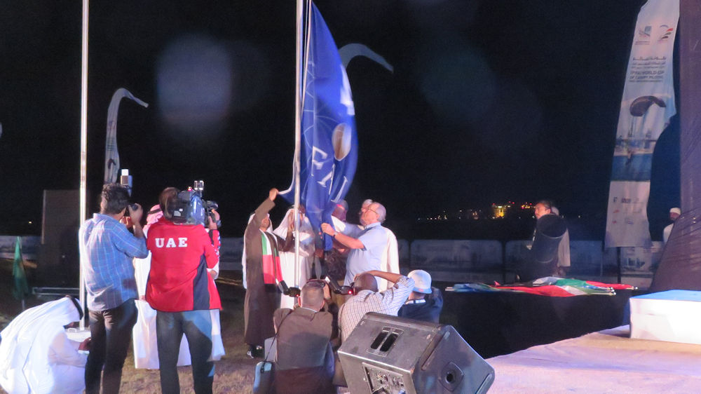 FAI Flag is lowered FAI Flag is lowered