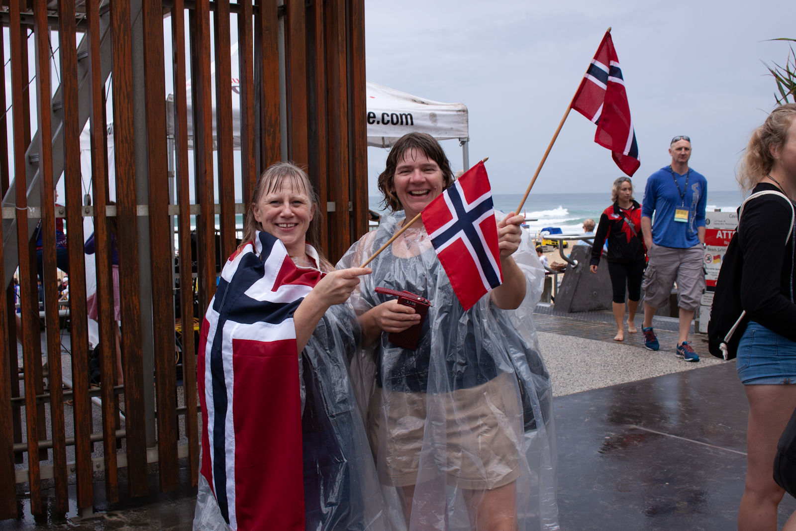 Norwegians enjoying the Rain Norwegians enjoying the Rain
