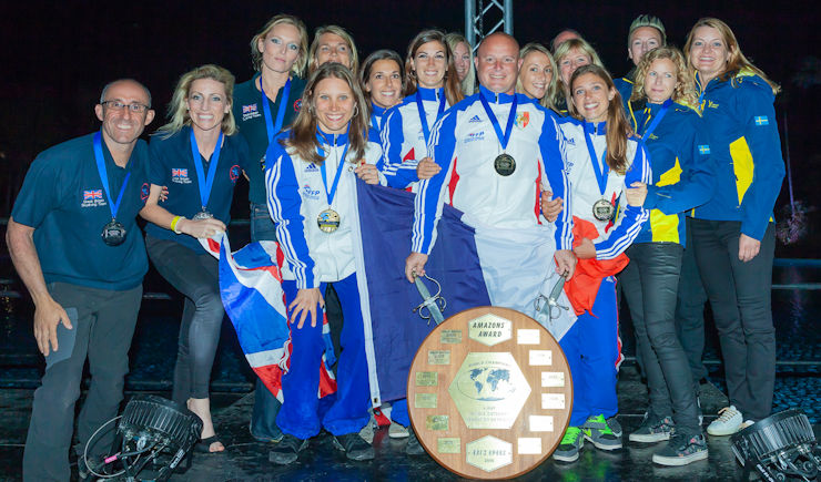 World 4-Way Female Champions and Silver & Bronze Winners