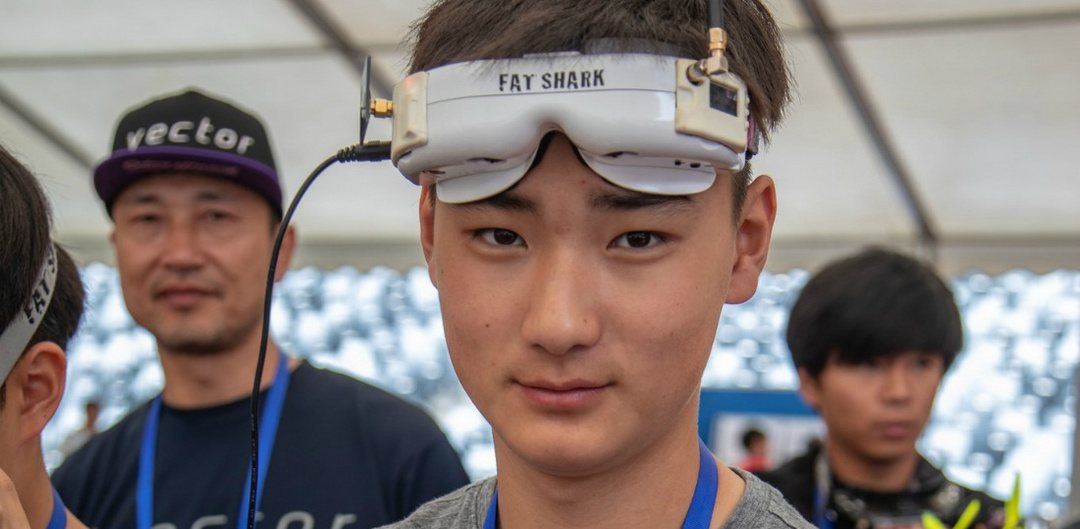 MinChan Kim, 14, at the China Drone Racing Open in Shenzhen, China, May 2018